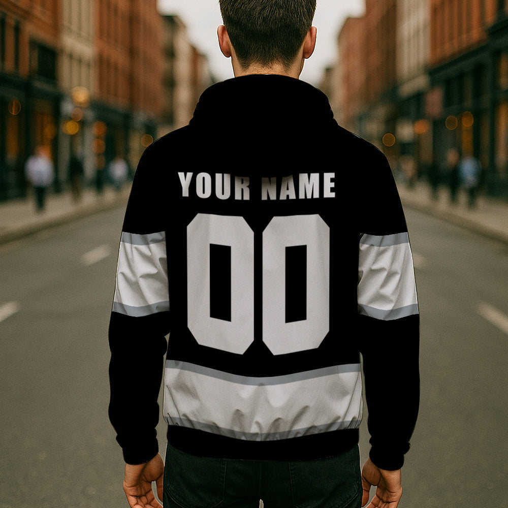 LIMITED EDITION - NEW CUSTOMIZED NHL16 LAK LOS ANGELES KINGS WINDBREAKER JACKET