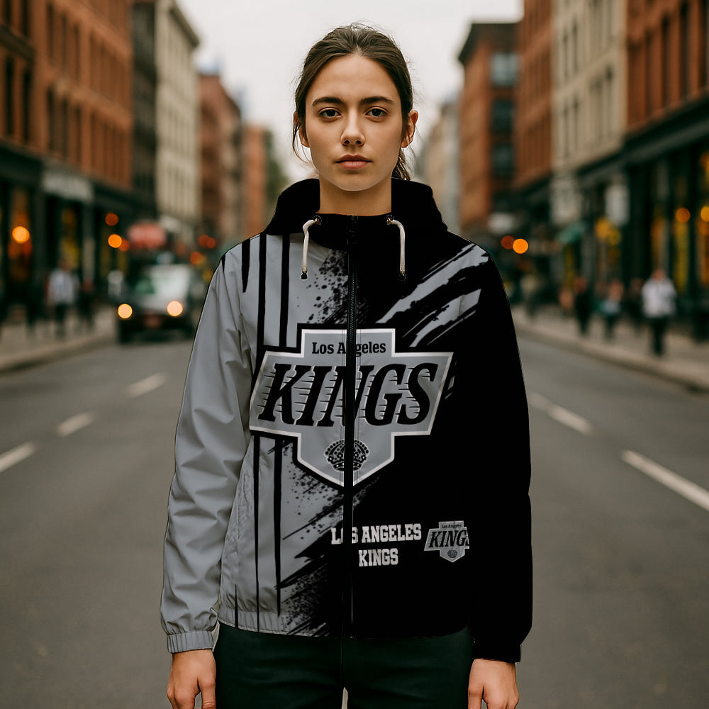 LIMITED EDITION - NEW CUSTOMIZED NHL16 LAK LOS ANGELES KINGS WINDBREAKER JACKET