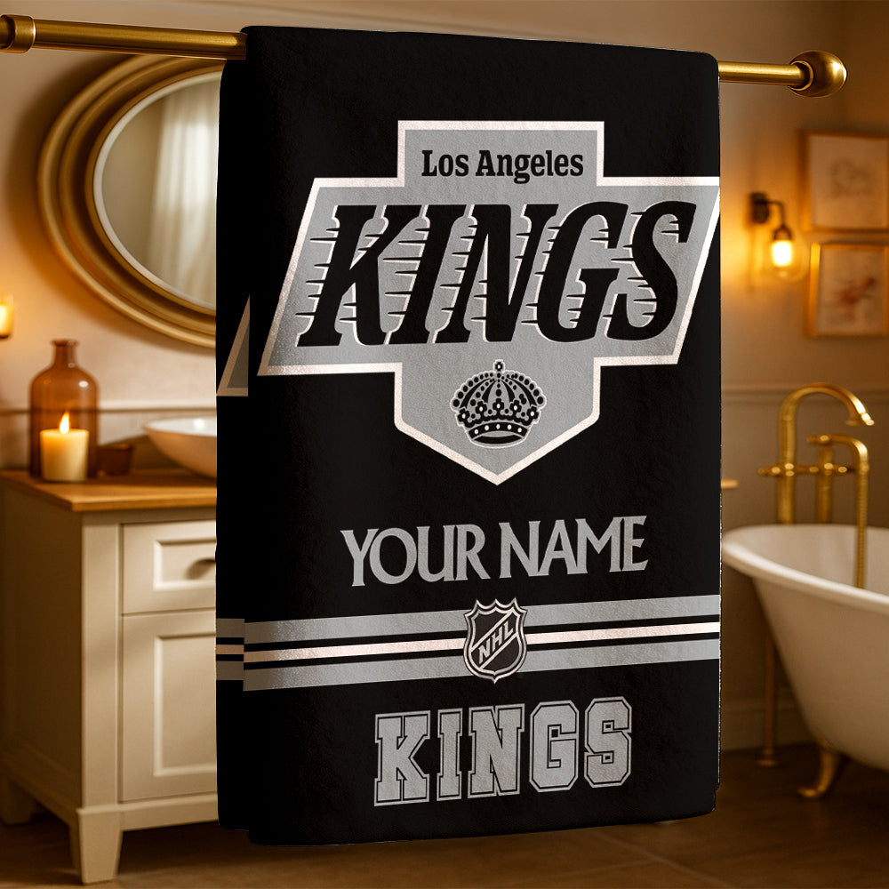LIMITED EDITION - NEW CUSTOMIZED NHL16 LAK LOS ANGELES KINGS BEACH & BATH TOWEL