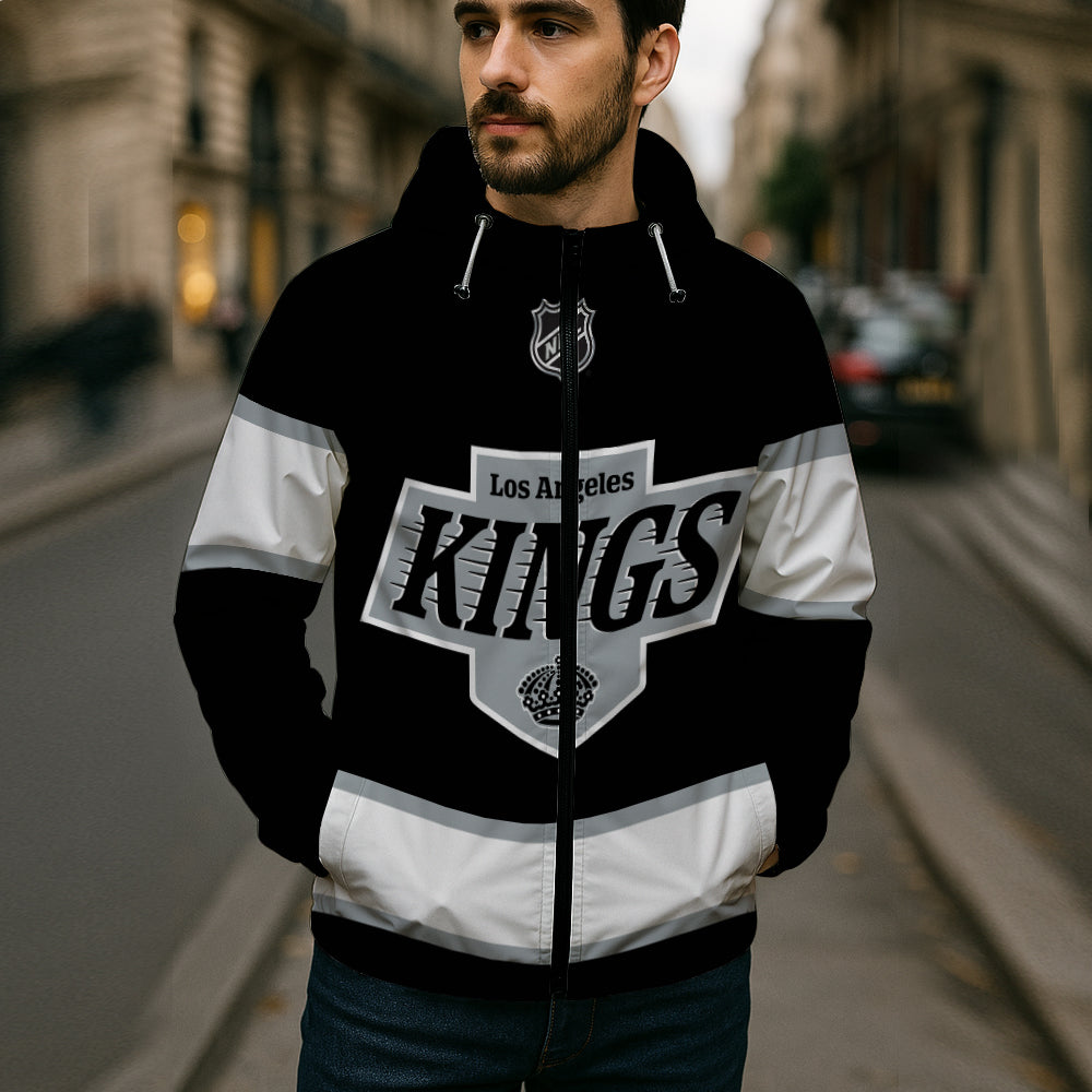 LIMITED EDITION - NEW CUSTOMIZED NHL16 LAK LOS ANGELES KINGS WINDBREAKER JACKET