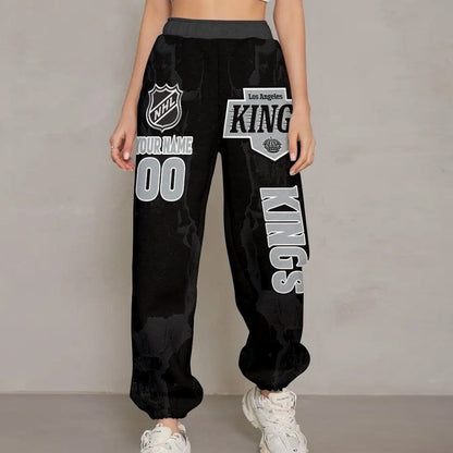 LIMITED EDITION - NEW CUSTOMIZED NHL16 LAK LOS ANGELES KINGS LONG PANTS