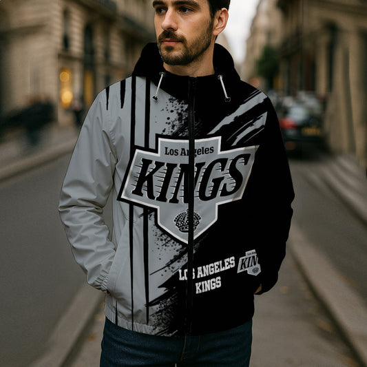 LIMITED EDITION - NEW CUSTOMIZED NHL16 LAK LOS ANGELES KINGS WINDBREAKER JACKET