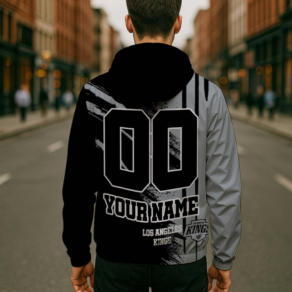 LIMITED EDITION - NEW CUSTOMIZED NHL16 LAK LOS ANGELES KINGS WINDBREAKER JACKET