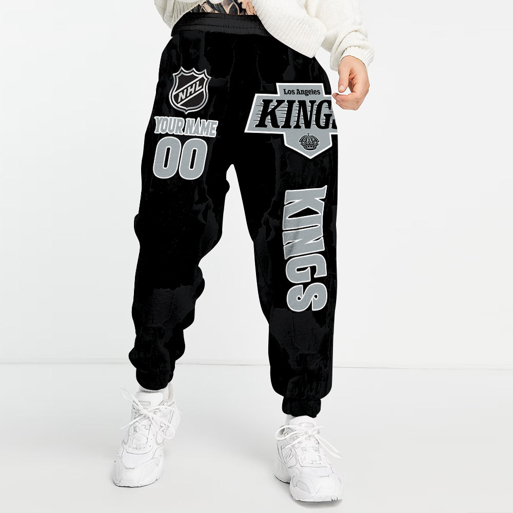 LIMITED EDITION - NEW CUSTOMIZED NHL16 LAK LOS ANGELES KINGS LONG PANTS