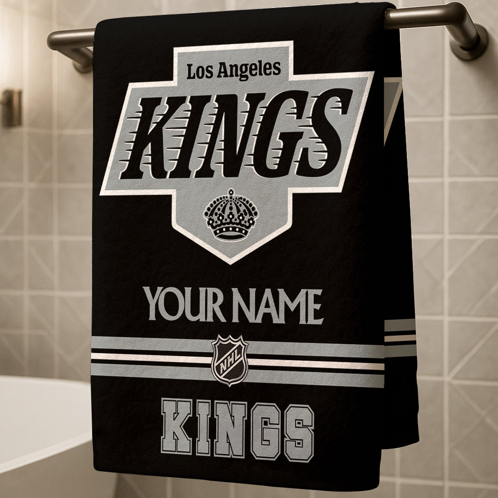 LIMITED EDITION - NEW CUSTOMIZED NHL16 LAK LOS ANGELES KINGS BEACH & BATH TOWEL