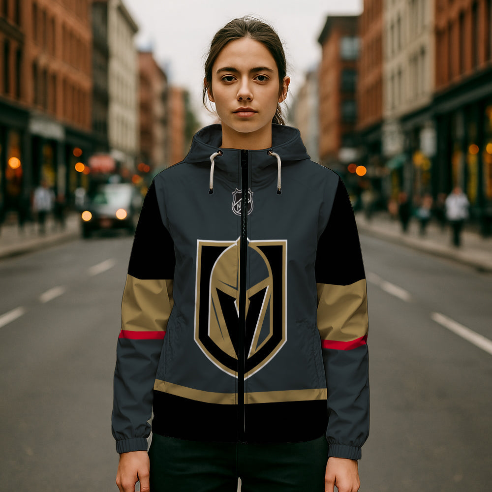 LIMITED EDITION - NEW CUSTOMIZED NHL04 VGK VEGAS GOLDEN KNIGHTS WINDBREAKER JACKET