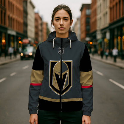 LIMITED EDITION - NEW CUSTOMIZED NHL04 VGK VEGAS GOLDEN KNIGHTS WINDBREAKER JACKET