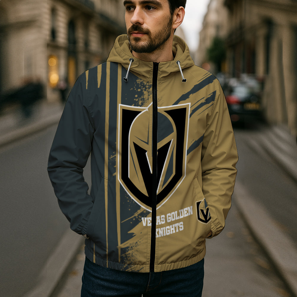 LIMITED EDITION - NEW CUSTOMIZED NHL04 VGK VEGAS GOLDEN KNIGHTS WINDBREAKER JACKET