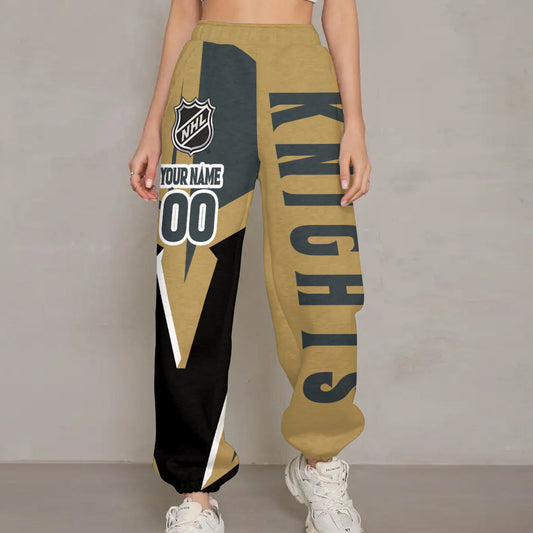 LIMITED EDITION - NEW CUSTOMIZED NHL04 VGK VEGAS GOLDEN KNIGHTS LONG PANTS