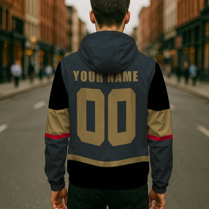 LIMITED EDITION - NEW CUSTOMIZED NHL04 VGK VEGAS GOLDEN KNIGHTS WINDBREAKER JACKET