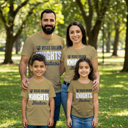 LIMITED EDITION - NEW CUSTOMIZED NHL04 VGK VEGAS GOLDEN KNIGHTS T-SHIRT FOR FAMILY (ADULTS & KIDS)