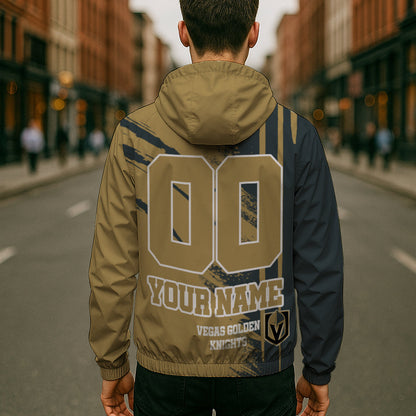 LIMITED EDITION - NEW CUSTOMIZED NHL04 VGK VEGAS GOLDEN KNIGHTS WINDBREAKER JACKET
