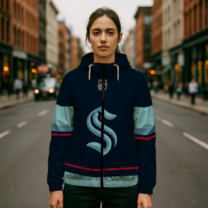 LIMITED EDITION - NEW CUSTOMIZED NHL20 STK SEATTLE KRAKEN WINDBREAKER JACKET