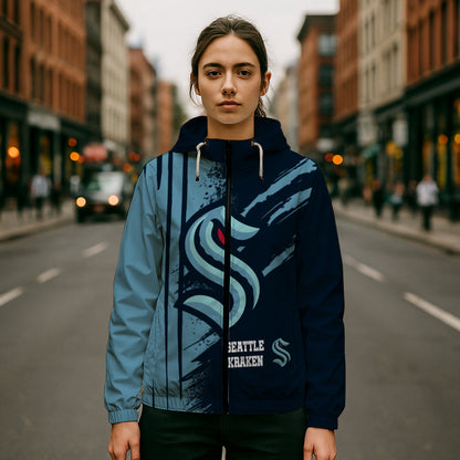 LIMITED EDITION - NEW CUSTOMIZED NHL20 STK SEATTLE KRAKEN WINDBREAKER JACKET