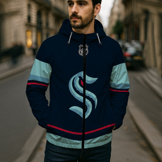 LIMITED EDITION - NEW CUSTOMIZED NHL20 STK SEATTLE KRAKEN WINDBREAKER JACKET