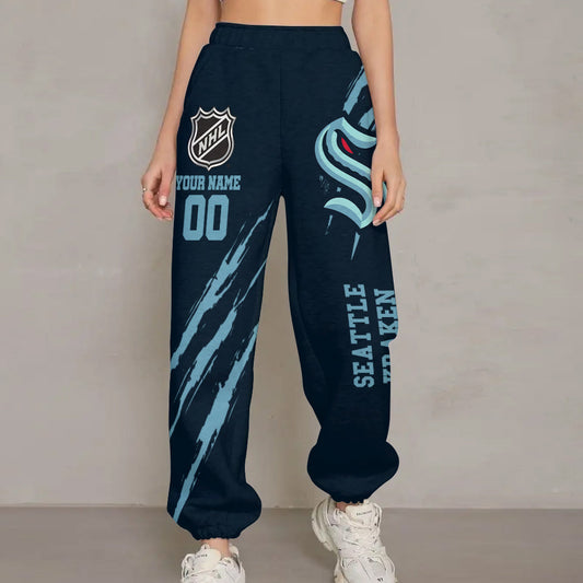 LIMITED EDITION - NEW CUSTOMIZED NHL20 STK SEATTLE KRAKEN UNISEX LONG PANTS