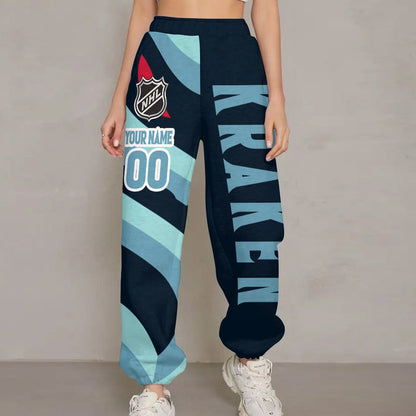 LIMITED EDITION - NEW CUSTOMIZED NHL20 STK SEATTLE KRAKEN LONG PANTS