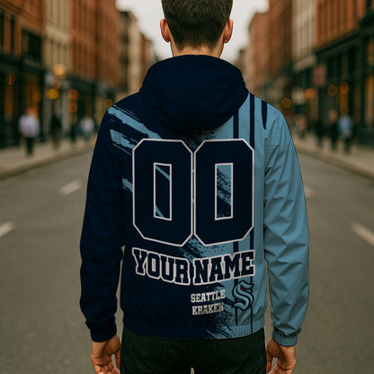 LIMITED EDITION - NEW CUSTOMIZED NHL20 STK SEATTLE KRAKEN WINDBREAKER JACKET