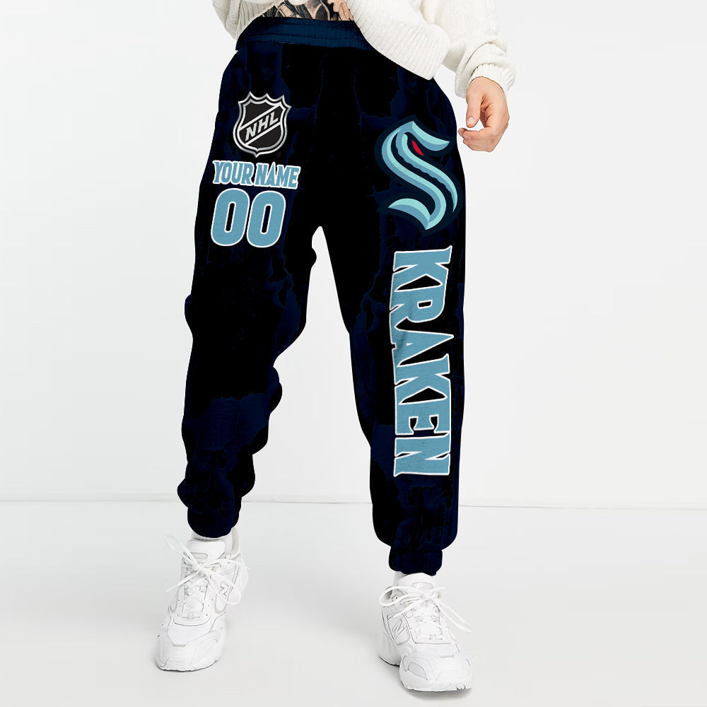 LIMITED EDITION - NEW CUSTOMIZED NHL20 STK SEATTLE KRAKEN LONG PANTS