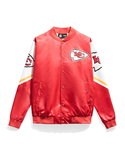 LIMITED EDITION - NEW PREMIUM NFL01 KCC KANSAS CITY CHIEFS SATIN VARSITY JACKET
