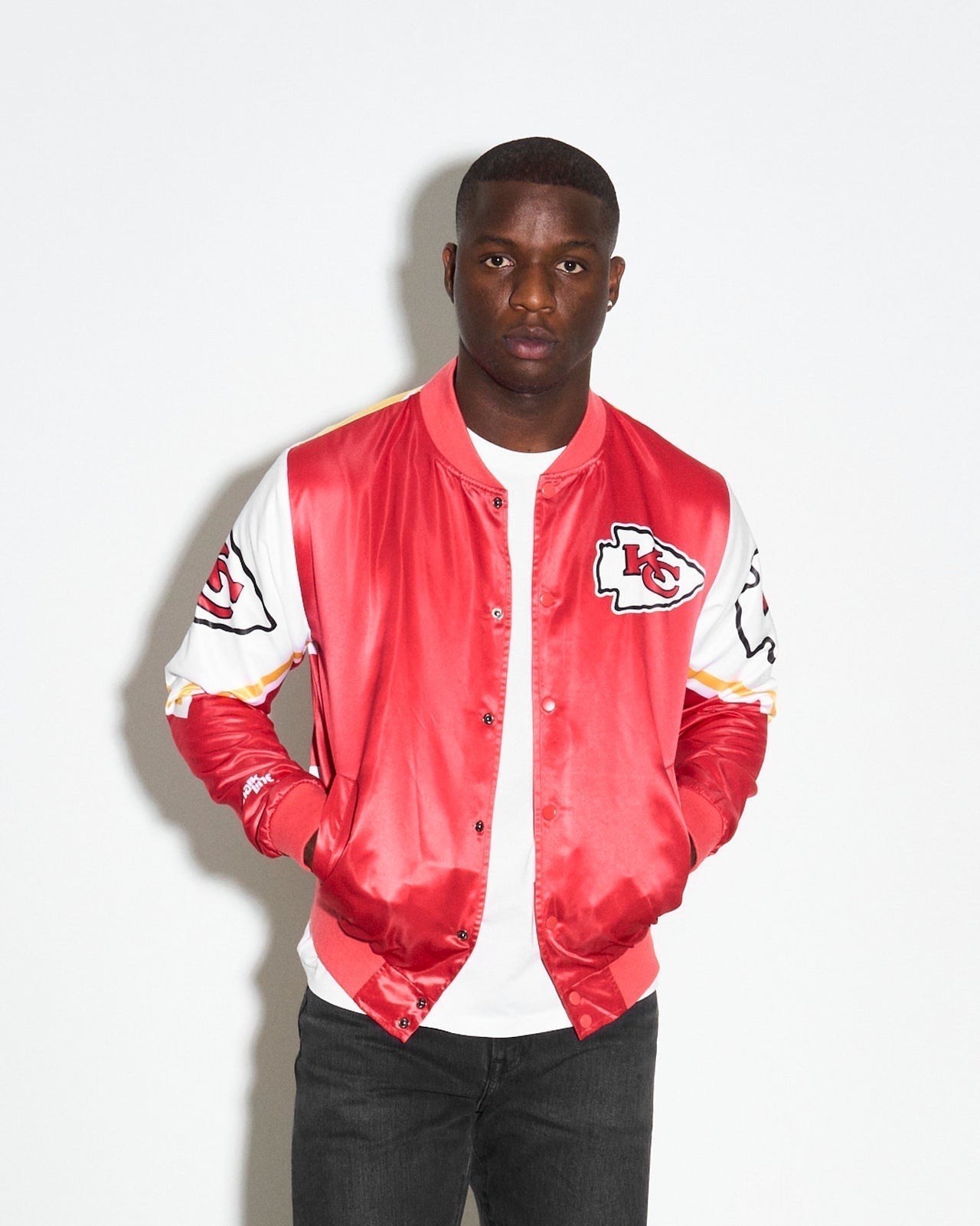 LIMITED EDITION - NEW PREMIUM NFL01 KCC KANSAS CITY CHIEFS SATIN VARSITY JACKET