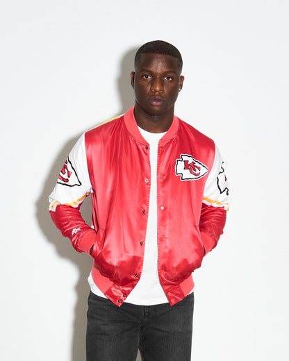LIMITED EDITION - NEW PREMIUM NFL01 KCC KANSAS CITY CHIEFS SATIN VARSITY JACKET