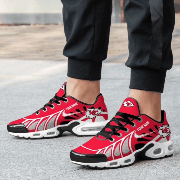 LIMITED EDITION - NEW CUSTOMIZED NFL01 KCC KANSAS CITY CHIEFS UNISEX AIR MAX PLUS SNEAKERS