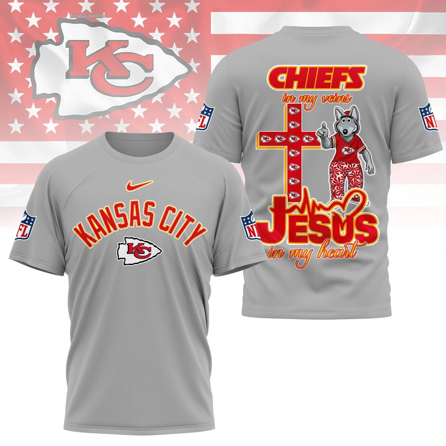 LIMITED EDITION - NEW CUSTOMIZED NFL01 KCC KANSAS CITY CHIEFS T-SHIRT | MULTIPLE COLORS AVAILABLE