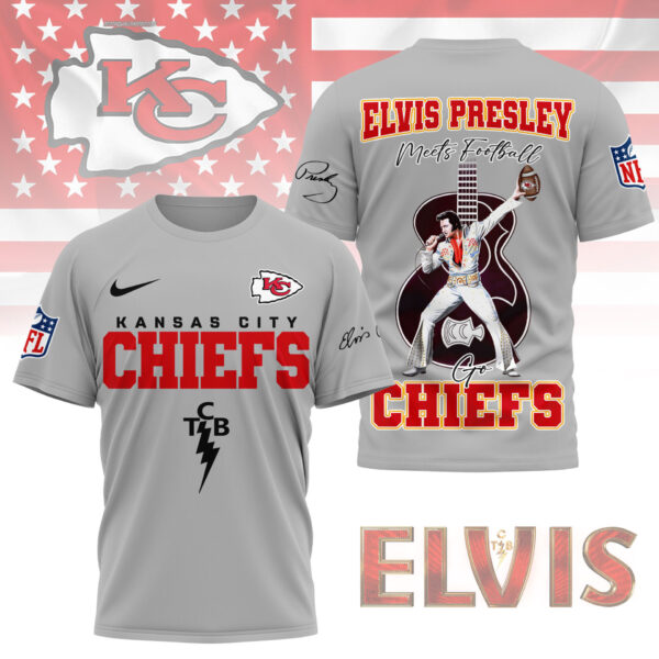 LIMITED EDITION - NEW CUSTOMIZED NFL01 KCC KANSAS CITY CHIEFS X ELVIS PRESLEY FAN 3D SHIRT
