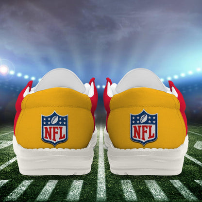 LIMITED EDITION - NEW CUSTOMIZED NFL01 KCC KANSAS CITY CHIEFS LOAFER SHOES