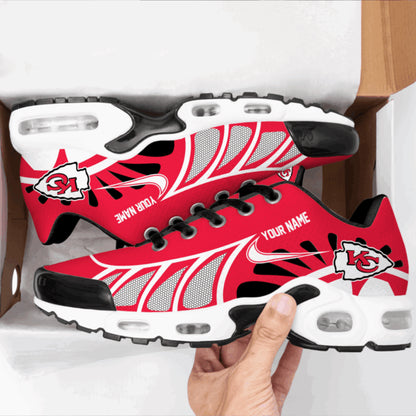 LIMITED EDITION - NEW CUSTOMIZED NFL01 KCC KANSAS CITY CHIEFS UNISEX AIR MAX PLUS SNEAKERS
