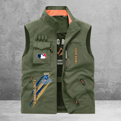 LIMITED EDITION - NEW CUSTOMIZED MLB19 KCR KANSAS CITY ROYALS SLEEVELESS VEST