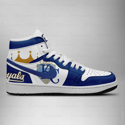 LIMITED EDITION - NEW CUSTOMIZED MLB19 KC ROYALS AIR JORDAN SNEAKERS