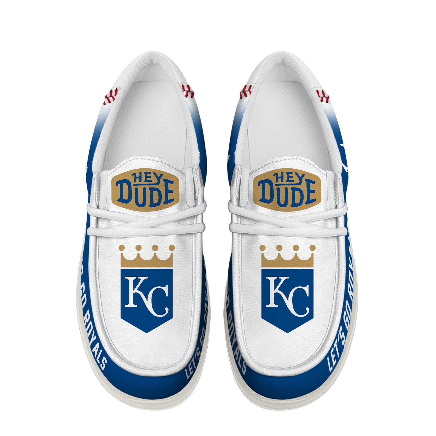 LIMITED EDITION - NEW CUSTOMIZED MLB19 KC ROYALS LOAFER SHOES