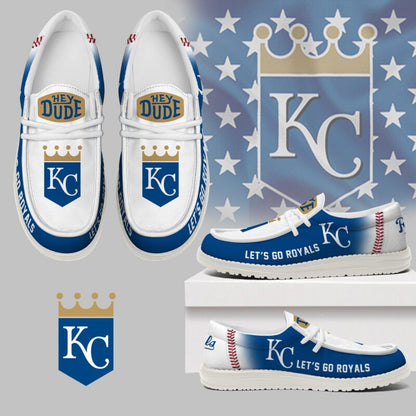 LIMITED EDITION - NEW CUSTOMIZED MLB19 KC ROYALS LOAFER SHOES