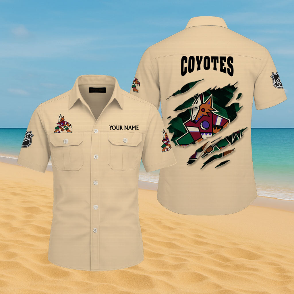 LIMITED EDITION - NEW CUSTOMIZED NHL30 AZC ARIZONA COYOTES CARGO SHIRT