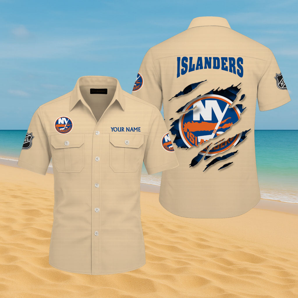 LIMITED EDITION - NEW CUSTOMIZED NHL25 NYI NEW YORK ISLANDERS CARGO SHIRT
