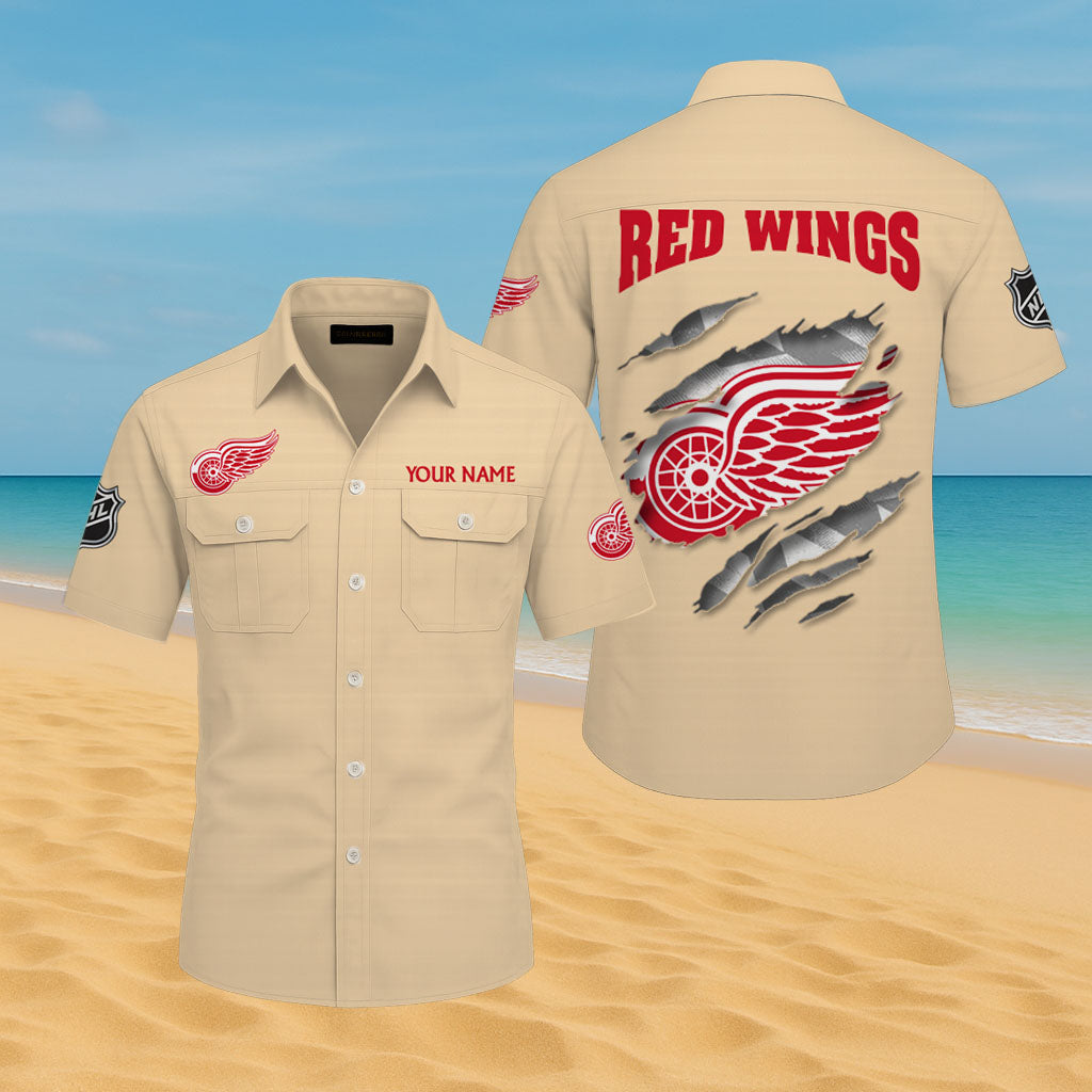 LIMITED EDITION - NEW CUSTOMIZED NHL22 DRW DETROIT RED WINGS CARGO SHIRT