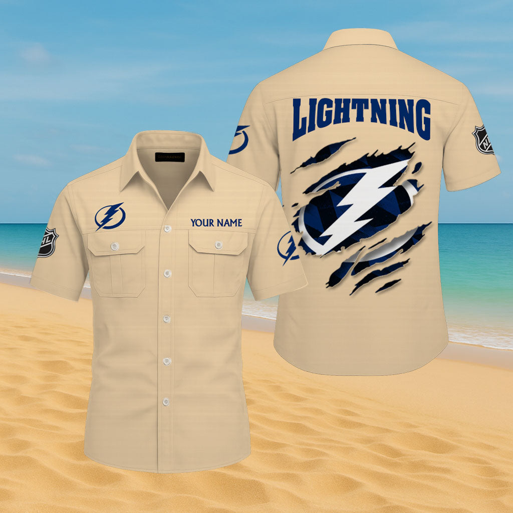LIMITED EDITION - NEW CUSTOMIZED NHL12 TPL TAMPA BAY LIGHTNING CARGO SHIRT