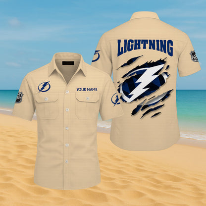 LIMITED EDITION - NEW CUSTOMIZED NHL12 TPL TAMPA BAY LIGHTNING CARGO SHIRT