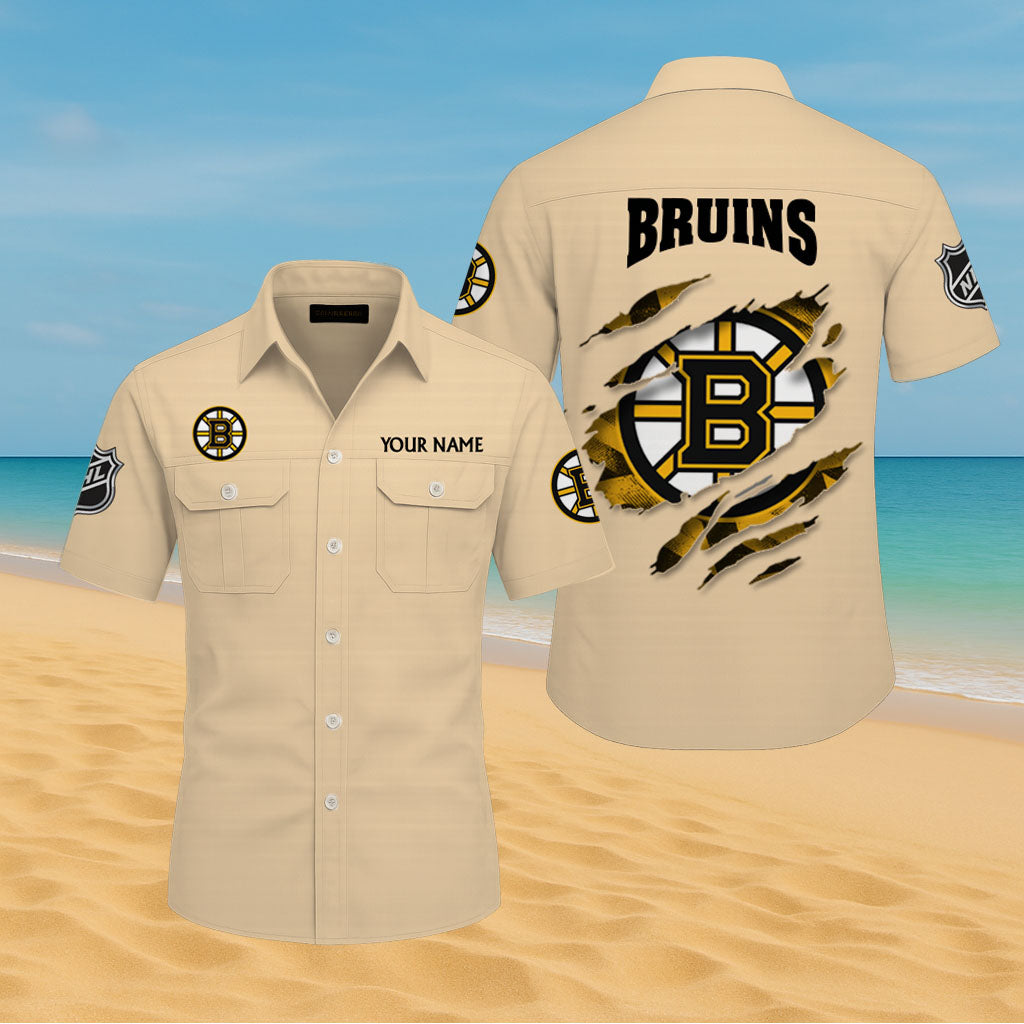 LIMITED EDITION - NEW CUSTOMIZED NHL02 BTB BOSTON BRUINS CARGO SHIRT