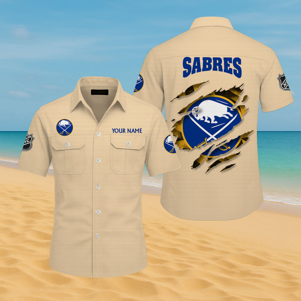 LIMITED EDITION - NEW CUSTOMIZED NHL28 BFS BUFFALO SABRES CARGO SHIRT