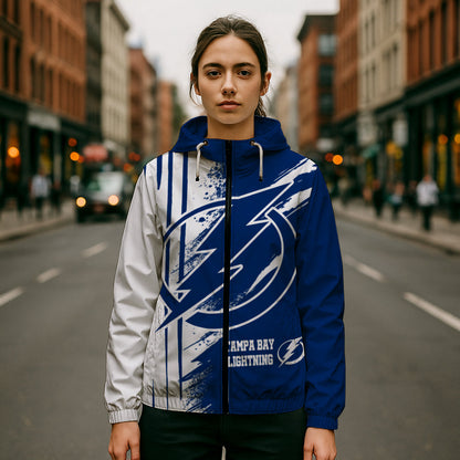 LIMITED EDITION - NEW CUSTOMIZED NHL12 TPL TAMPA BAY LIGHTNING WINDBREAKER JACKET