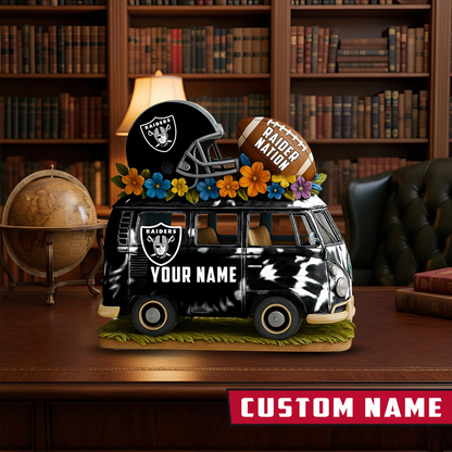 LIMITED EDITION - NEW CUSTOMIZED NFL07 LVR LAS VEGAS RAIDERS BUS ACRYLIC BLOCK