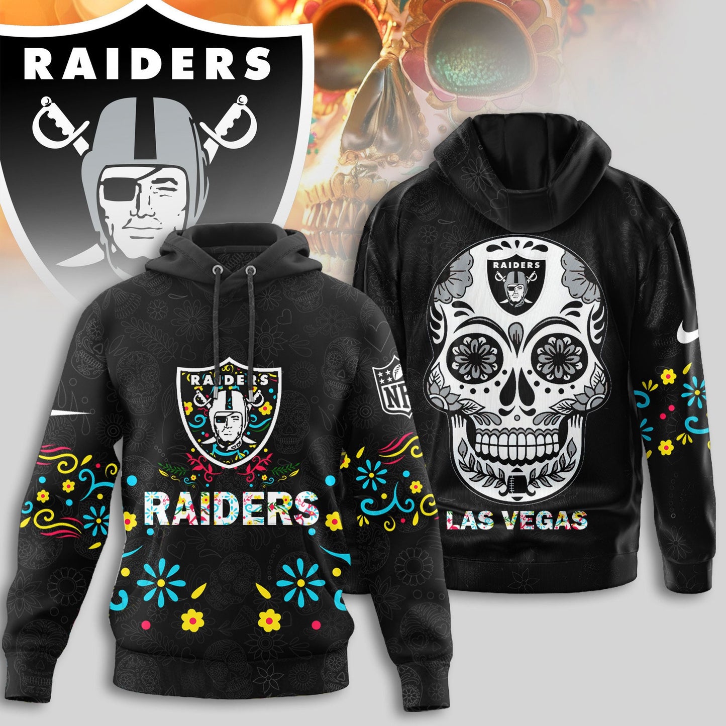 LIMITED EDITION - NEW CUSTOMIZED NFL07 LVR LAS VEGAS RAIDERS UNISEX T-SHIRT, POLO, HOODIE & JACKETS
