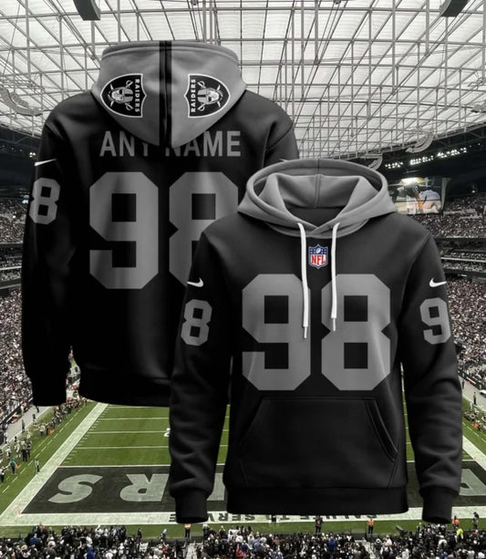 LIMITED EDITION - NEW CUSTOMIZED NFL07 LVR LAS VEGAS RAIDERS T-SHIRT, POLO, HOODIE & JACKETS