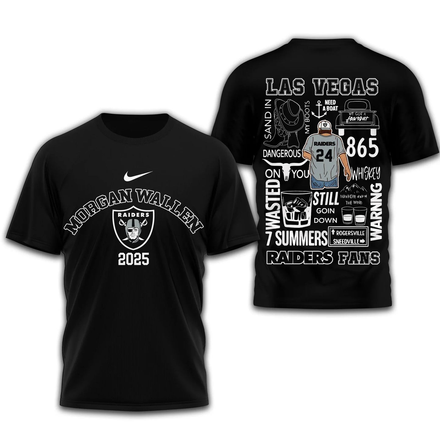 LIMITED EDITION - NEW CUSTOMIZED NFL07 LVR LAS VEGAS RAIDERS T-SHIRT | MULTIPLE COLORS AVAILABLE