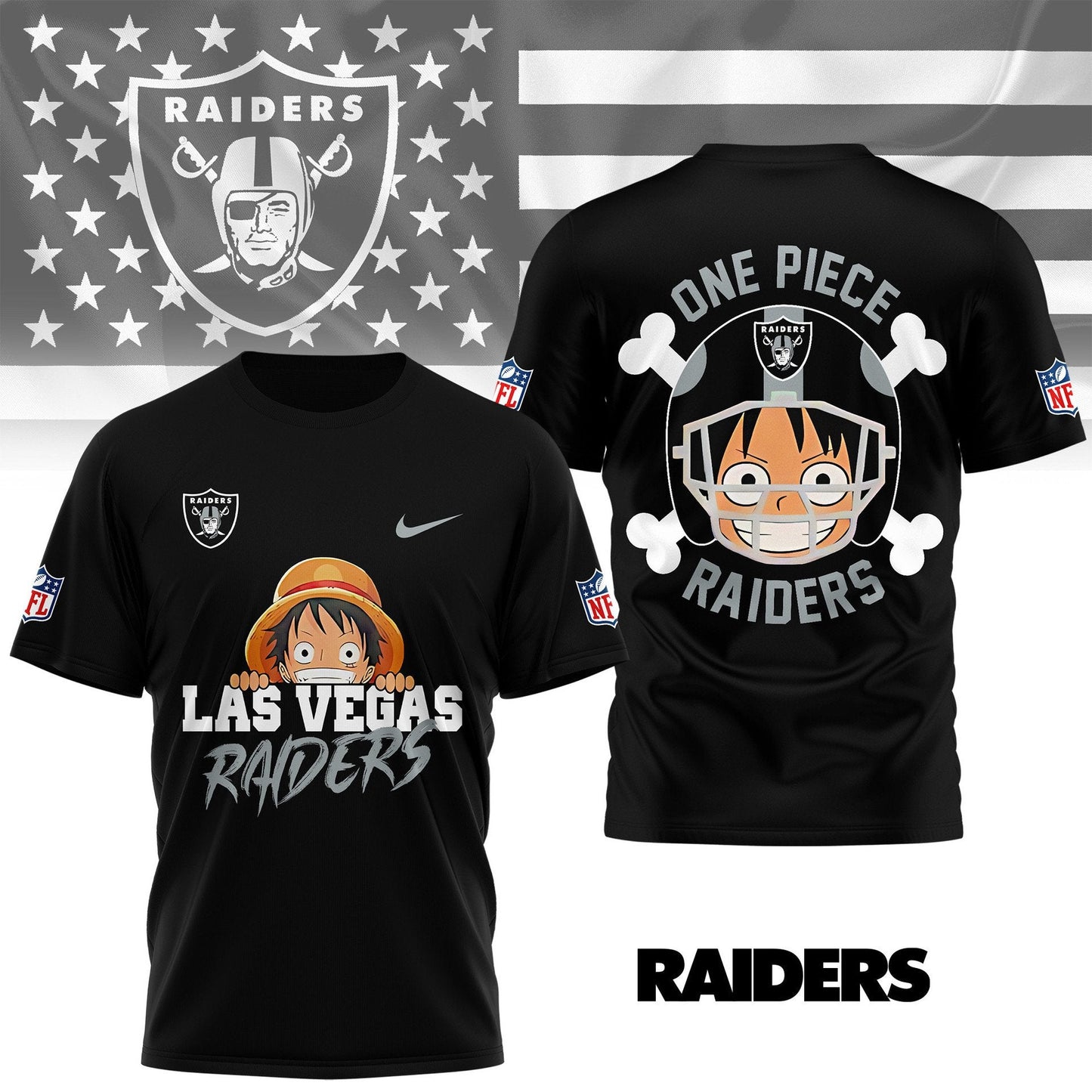LIMITED EDITION - NEW CUSTOMIZED NFL07 LVR LAS VEGAS RAIDERS ONE PIECE FAN 3D SHIRT