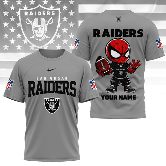 LIMITED EDITION - NEW CUSTOMIZED NFL07 LVR LAS VEGAS RAIDERS SPIDER HERO 3D SHIRT
