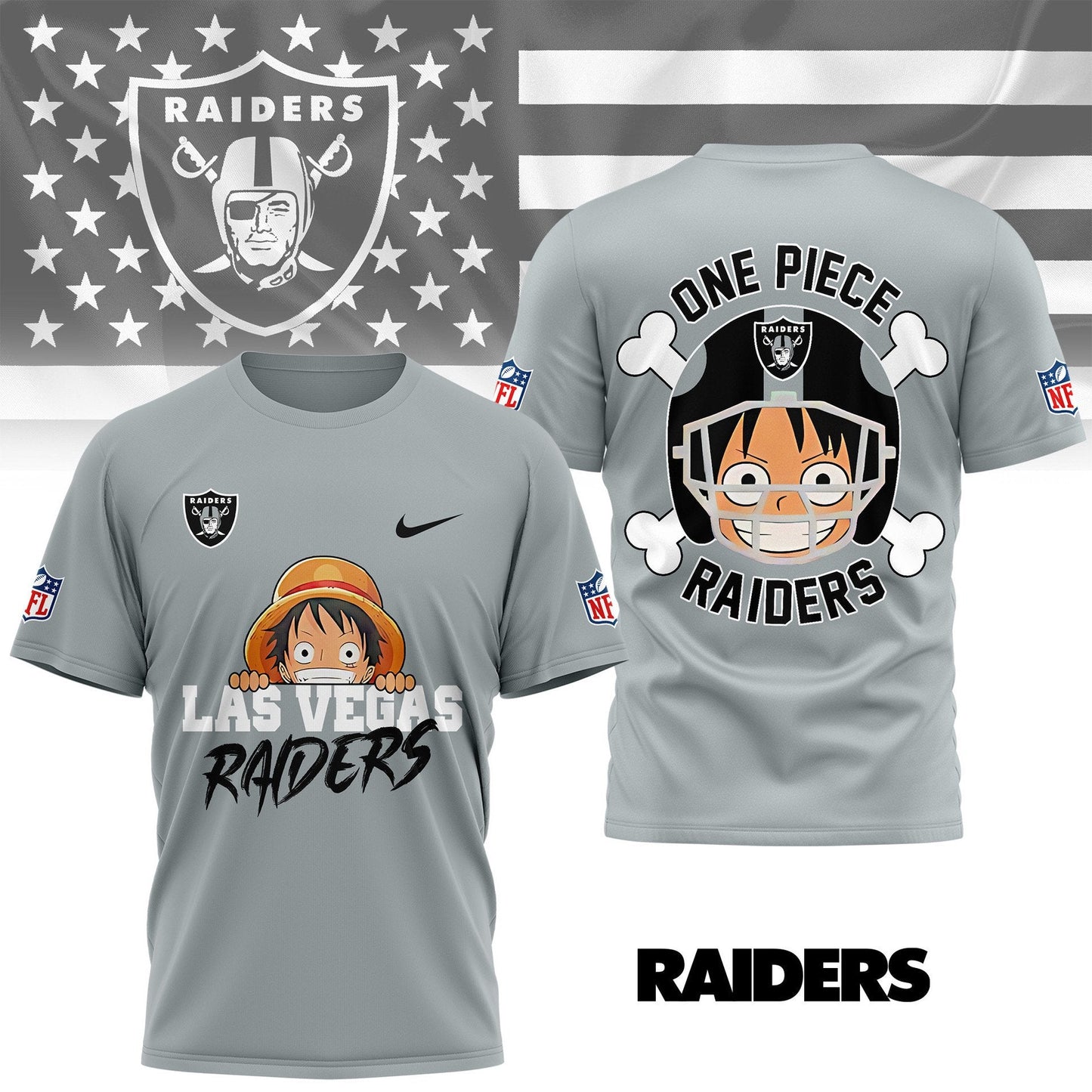 LIMITED EDITION - NEW CUSTOMIZED NFL07 LVR LAS VEGAS RAIDERS ONE PIECE FAN 3D SHIRT
